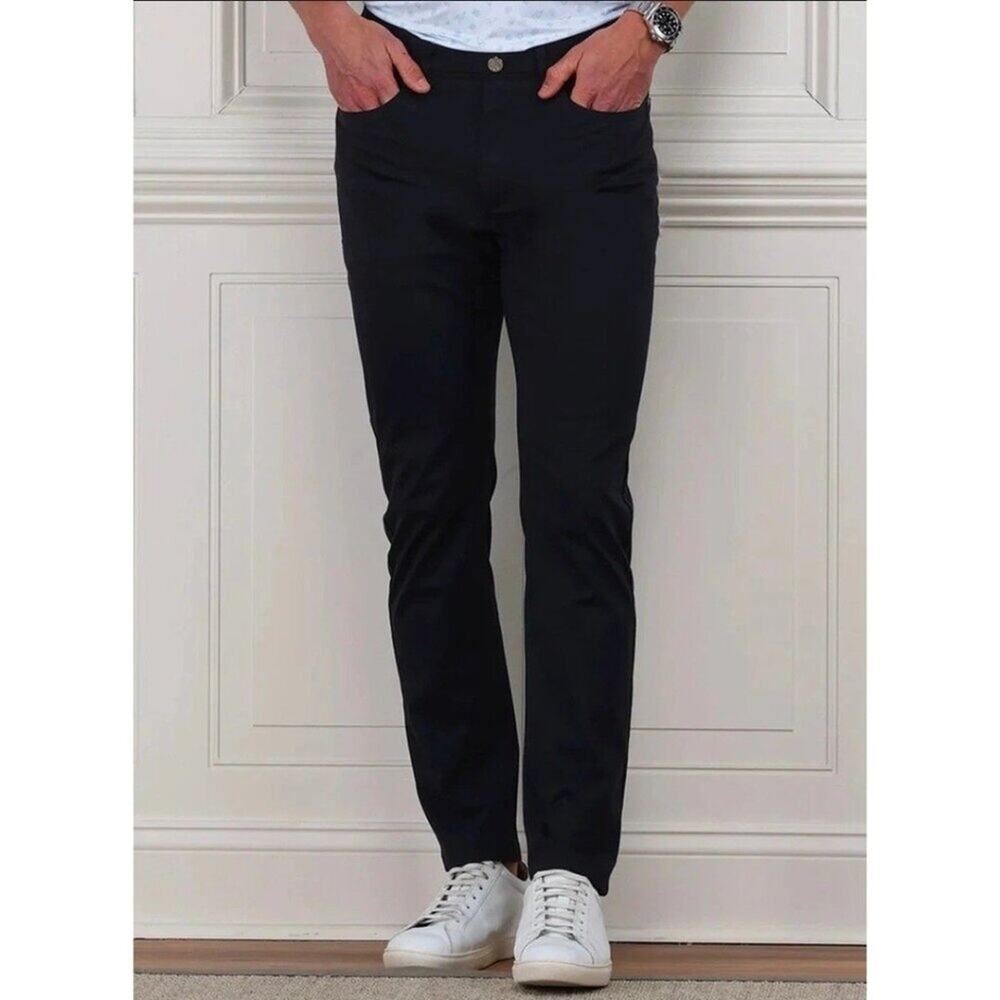 NWOT Collars & Co. CEO Classic Tech Pull On Pants Navy Blue 32 x 30